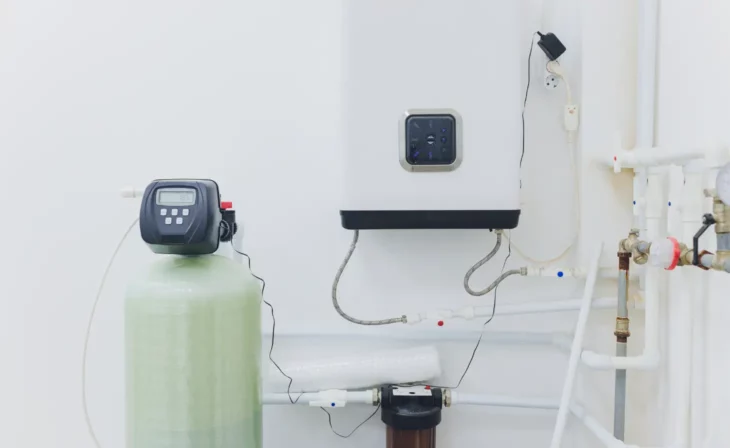 Adoucisseur d'eau au CO2 dans une chaufferie