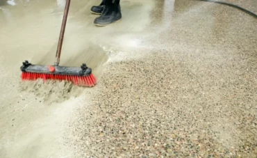 Finition du béton désactivé