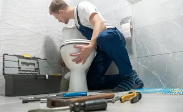 Installation d'un WC posé