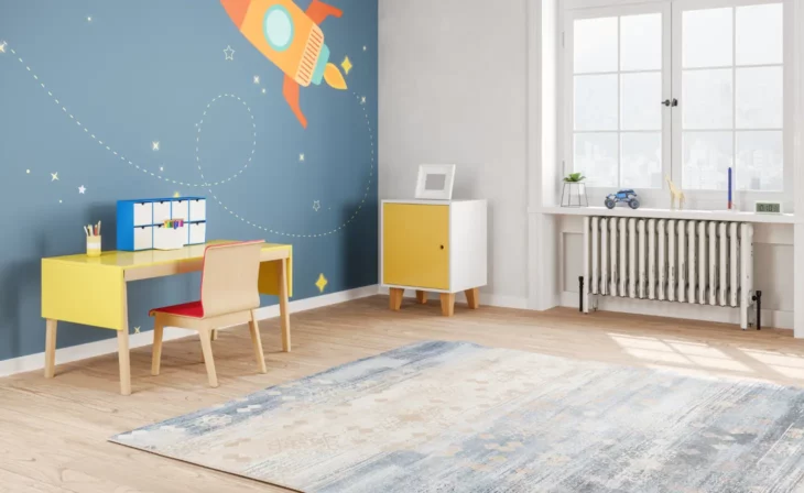 Parquet stratifié dans une chambre d'enfant