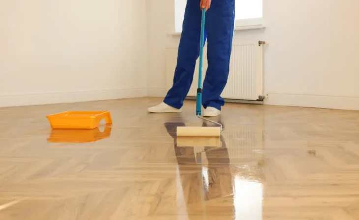 Vitrification de parquet après ponçage